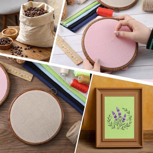 7Pcs Embroidery Fabric Squares 11.8" Linen Fabric Cloth for Embroidery Cloth Solid Colour for DIY Crafts Making Garment Needlework, 30cm in Saudi Arabia