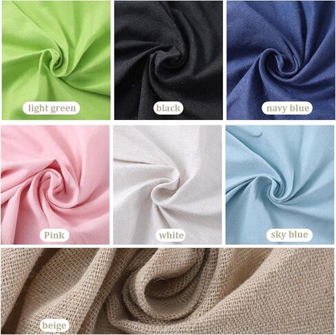 7Pcs Embroidery Fabric Squares 11.8" Linen Fabric Cloth for Embroidery Cloth Solid Colour for DIY Crafts Making Garment Needlework, 30cm in Saudi Arabia
