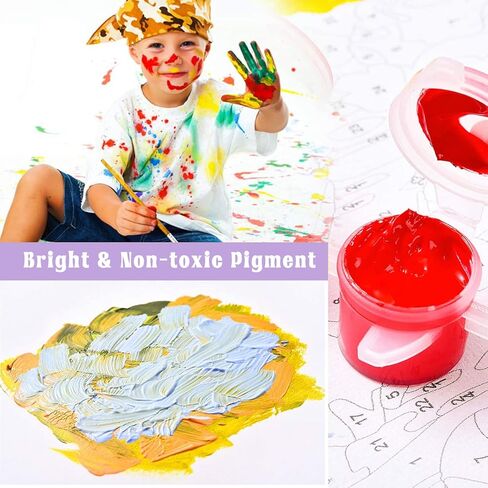 Hlison 4 Pack 10"x 10" Framed Paint by Number for Adults Canvas - Succulent Flowers Framed Paint by Numbers for Adults Kids Beginners - Acrylic Oil Easy Paint by Number Kits on Canvas with Frame in Kuwait