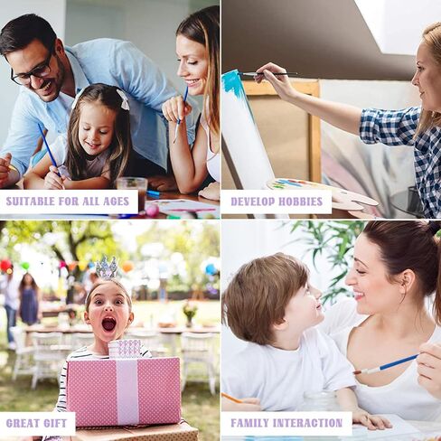 Hlison 4 Pack 10"x 10" Framed Paint by Number for Adults Canvas - Succulent Flowers Framed Paint by Numbers for Adults Kids Beginners - Acrylic Oil Easy Paint by Number Kits on Canvas with Frame in Kuwait