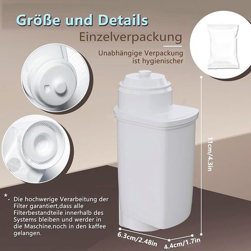 Coffee Water Filter, Compatible withWasserfilter fur S-i-e-mens Eo Series,EQ5,EQ6,EQ9EQ500.S700.Wasserfilter S-i-e-mens3200,B osch TCZ7003,TCZ7033,467873, 4-Pack in Saudi Arabia