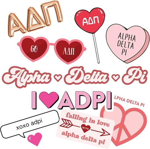 Alpha Delta Pi - Sticker Sheet - Love Theme in Saudi Arabia