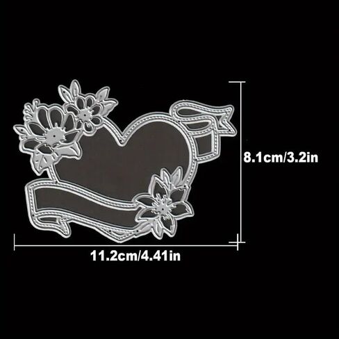 Heart Flowers Lace Banner Love Frame Metal Die Cuts,Spring Sunflower Frame Leaf Cutting Dies Cut Stencils for DIY Scrapbooking Album Decorative Embossing Paper Dies for Card Making in Saudi Arabia