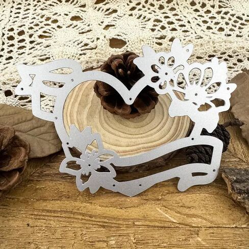 Heart Flowers Lace Banner Love Frame Metal Die Cuts,Spring Sunflower Frame Leaf Cutting Dies Cut Stencils for DIY Scrapbooking Album Decorative Embossing Paper Dies for Card Making in Saudi Arabia