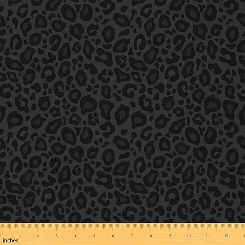 Leopard Print Fabric by The Yard,African Cheetah Wildlife Upholstery Fabric for Chairs Sofa,Black Wild Animal Skin Waterproof Fabric for Upholstery and Home DIY Projects,1 Yard in Saudi Arabia