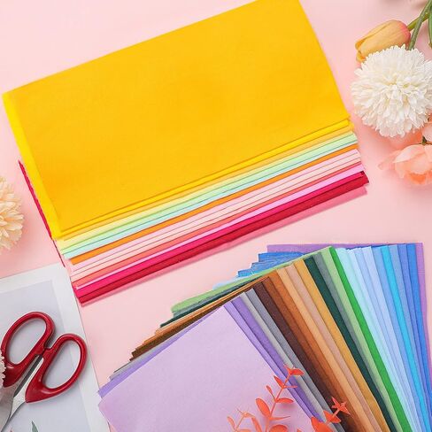 Macarrie 40 Pcs 10 x 10 Inch Cotton Fabric Squares Crafts Fabric Quilting Patchwork Bundles Multicolor Squares Sewing Craft Precut Materials Scrap for DIY Craft Holiday Cloths Handmade(Chic Color) in Saudi Arabia