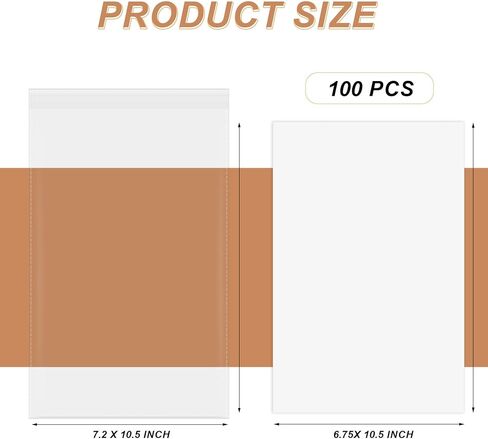 100Pack Current Size Comic Book Bags and Boards- Reusable White Comic Book Boards and Transparent Bags for Comic Book Storage,Comics Magazine Storage for Collector Small Business in Saudi Arabia