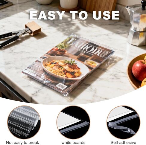 100Pack Current Size Comic Book Bags and Boards- Reusable White Comic Book Boards and Transparent Bags for Comic Book Storage,Comics Magazine Storage for Collector Small Business in Saudi Arabia