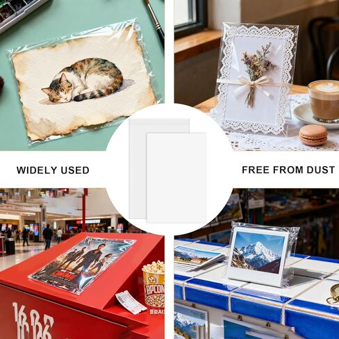 100Pack Current Size Comic Book Bags and Boards- Reusable White Comic Book Boards and Transparent Bags for Comic Book Storage,Comics Magazine Storage for Collector Small Business in Saudi Arabia