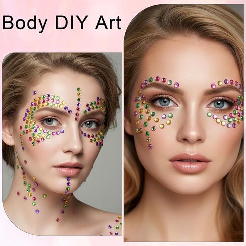 3120 PCS Rhinestone Stickers 6mm Self-Adhesive Gem Stickers Colorful Bedazzled Jewels Crystal Embellishment Diamond Decorations for Crafts DIY Card Making Scrapbooking(12 Sheets) in Saudi Arabia