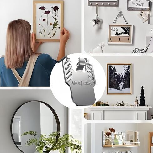 New 20pcs 40 lb Claw Drywall Picture Hanger Drywall Picture Hangers,No Damage Heavy Duty Wall Hanger for Hanging Picture Mirror Photo Poster Kit, for Room Office Decor in Saudi Arabia