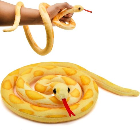 3.6 ft Long Snake Dolls, Lifelike Soft Stuffed Animals Plush Pranks Spoof Stuff Toys Gifts for Kids, Child, Birthday, Halloween, Christmas, Home Decor (Yellow) in Saudi Arabia