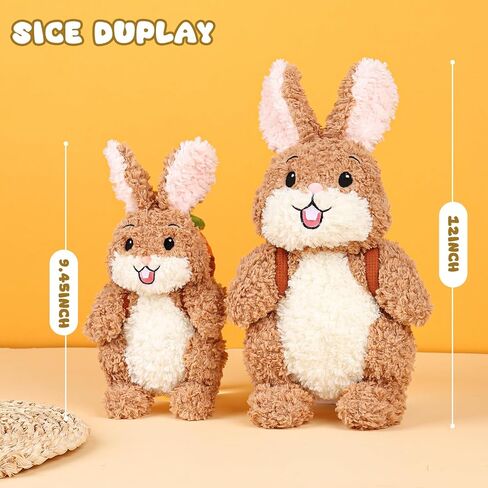 ألعاب PuffPop-Rabbit القطيفة، ألعاب أرنب لطيفة من القطيفة، أرانب تحمل الفجل، هدايا للأطفال، هدايا أرنب عيد الفصح (8 بوصة) in Saudi Arabia