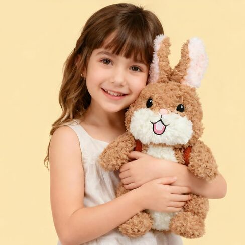 ألعاب PuffPop-Rabbit القطيفة، ألعاب أرنب لطيفة من القطيفة، أرانب تحمل الفجل، هدايا للأطفال، هدايا أرنب عيد الفصح (8 بوصة) in Saudi Arabia