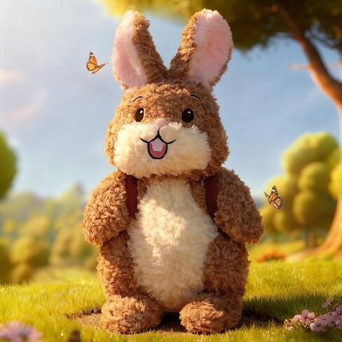 ألعاب PuffPop-Rabbit القطيفة، ألعاب أرنب لطيفة من القطيفة، أرانب تحمل الفجل، هدايا للأطفال، هدايا أرنب عيد الفصح (8 بوصة) in Saudi Arabia