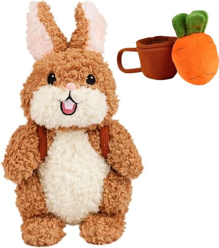 ألعاب PuffPop-Rabbit القطيفة، ألعاب أرنب لطيفة من القطيفة، أرانب تحمل الفجل، هدايا للأطفال، هدايا أرنب عيد الفصح (8 بوصة) in Saudi Arabia
