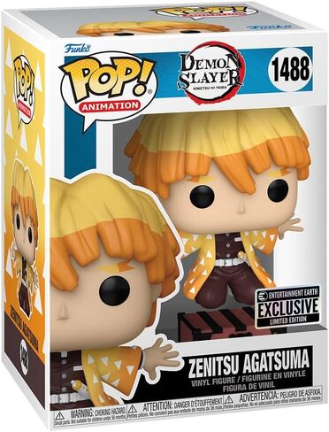 POP Anime: Zenitsu Agatsuma Protecting Nezuko's Box إصدار محدود من شخصية Funko من الفينيل (مع حافظة حماية صندوقية متوافقة)، متعدد الألوان، 3.75 in Kuwait