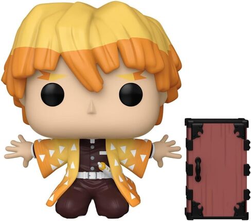 POP Anime: Zenitsu Agatsuma Protecting Nezuko's Box إصدار محدود من شخصية Funko من الفينيل (مع حافظة حماية صندوقية متوافقة)، متعدد الألوان، 3.75 in Kuwait