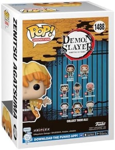POP Anime: Zenitsu Agatsuma Protecting Nezuko's Box إصدار محدود من شخصية Funko من الفينيل (مع حافظة حماية صندوقية متوافقة)، متعدد الألوان، 3.75 in Kuwait