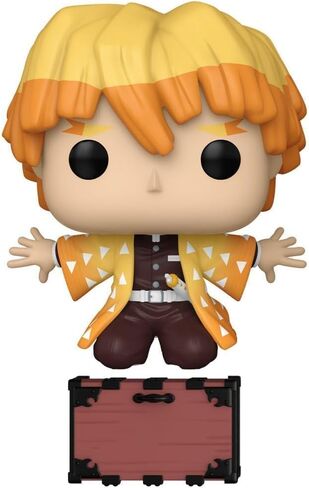 POP Anime: Zenitsu Agatsuma Protecting Nezuko's Box إصدار محدود من شخصية Funko من الفينيل (مع حافظة حماية صندوقية متوافقة)، متعدد الألوان، 3.75 in Kuwait