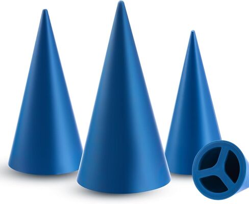 Gersoniel 3 Size Exclusive Cone Pottery Molds for DIY Christmas Tree, Removable Handle & Non-Warping Plastic, Shaping Tool for Art Making(L) in Saudi Arabia