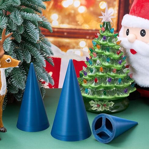 Gersoniel 3 Size Exclusive Cone Pottery Molds for DIY Christmas Tree, Removable Handle & Non-Warping Plastic, Shaping Tool for Art Making(L) in Saudi Arabia