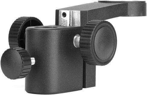 Microscope Holder Focus Bracket Lens Clamp 50mm Aperture ABS Black for Stereo Microscopes with Stable Adjustable Mounting in Saudi Arabia
