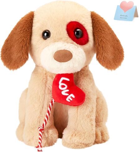 Glow Guards Valentine's Spot Dog Stuffed Animal, 10'' Cute Labrador Dog Plush with Red Heart, Soft Puppy Plushie, Valentines Stuffed Animals 2026,Gifts for Girlfriend Mom Kids Birthday in Saudi Arabia