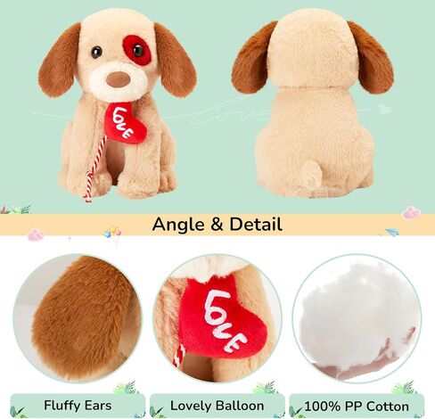 Glow Guards Valentine's Spot Dog Stuffed Animal, 10'' Cute Labrador Dog Plush with Red Heart, Soft Puppy Plushie, Valentines Stuffed Animals 2026,Gifts for Girlfriend Mom Kids Birthday in Saudi Arabia