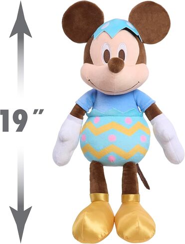 Disney Mickey Mouse Easter Large Plush – 19" Soft Stuffed Toy in Cute Easter Egg Outfit, Super-Soft Fabric & Embroidered Details, Kids Plush Gift Ages 2+ in Saudi Arabia
