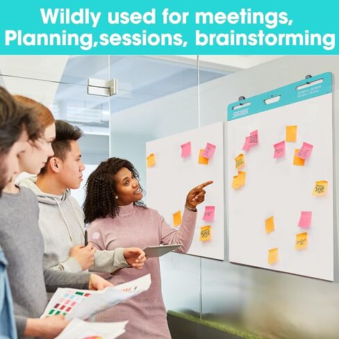 وسادة حامل لاصقة، مقاس 25 * 30 بوصة، ورق مخطط قلاب ذاتي اللصق، فائق اللصق ومقاوم للنزيف، مثقوب بشكل دقيق، وسادات عرض مكتب مدرس الفصل الدراسي، 6 وسادات/عبوة، 180 ورقة in Kuwait