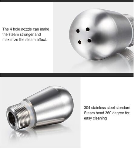 Coffee Machine Steam Nozzle, 4 Hole Stainless Steel Steam Wand Tip for Breville 8 Series, Universal Milk Foam Spout Replacement Compatible with Breville 870 875 878, Coffee Maker Steam Spout Nozzle in Saudi Arabia
