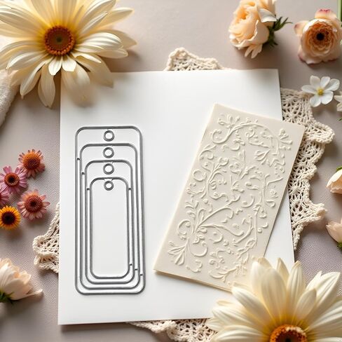 Rectangle Tag Die Cut for Card Making, Rectangle Tag Metal Cutting Dies Congratulations Die Cuts Embossing Stencils Template for DIY Scrap-Booking Decor Wedding Birthday Blessing Card in Saudi Arabia