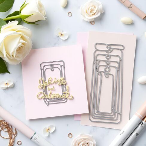 Rectangle Tag Die Cut for Card Making, Rectangle Tag Metal Cutting Dies Congratulations Die Cuts Embossing Stencils Template for DIY Scrap-Booking Decor Wedding Birthday Blessing Card in Saudi Arabia