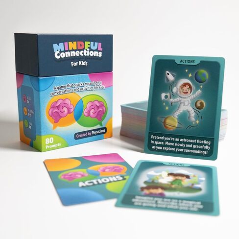 Mindful Connections for Kids – 80 Fun Conversation and Activity Cards to Build Emotional Intelligence and Social Skills, Created by Doctors, Ideal for Families, Therapists, and Classrooms, Ages 5+ in Saudi Arabia