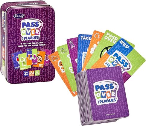 Pass Over The Plagues Game by Rite Lite Passover Gifts Jewish Pesach Seder Holiday Party Favors Fun Card Game in Collectible Tin for Family Game Night Hours of Fun All Seder Long! 2-6 Players in Saudi Arabia