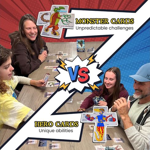 Monster Stomping: Heroes Games – Monster Building Dice & Strategy Card Game for Adults & Kids 13+ | Travel, Party & Family Kids' Games for Game Night Fun | Teen Boys Gift Ideas in Saudi Arabia
