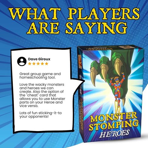 Monster Stomping: Heroes Games – Monster Building Dice & Strategy Card Game for Adults & Kids 13+ | Travel, Party & Family Kids' Games for Game Night Fun | Teen Boys Gift Ideas in Saudi Arabia