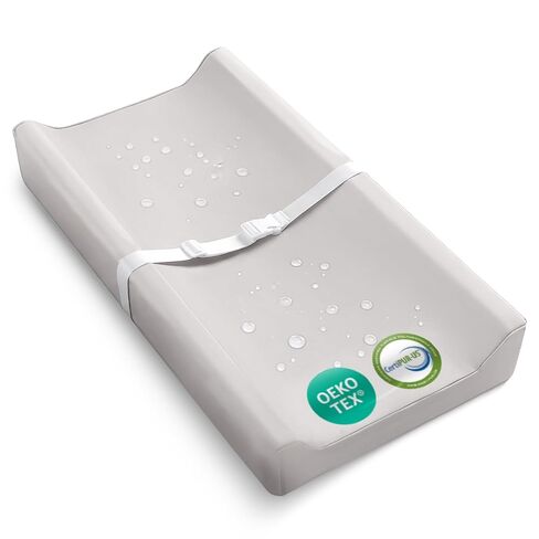 وسادة تغيير حفاضات الأطفال المقاومة للماء من القطن العضوي لخزانة الملابس من سليباه - غطاء قابل للتنفس وقابل للغسل - وسادة تغيير ثلاثية الجوانب مع رغوة معتمدة من سيرتيبور (بيج) in Kuwait