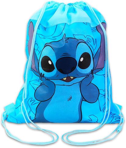 Disney Stitch Party Favor Bags Set - Bundle with 12 Stitch Drawstring Bags for Kids Plus Stickers, More Birthday Party Supplies Pack in Saudi Arabia