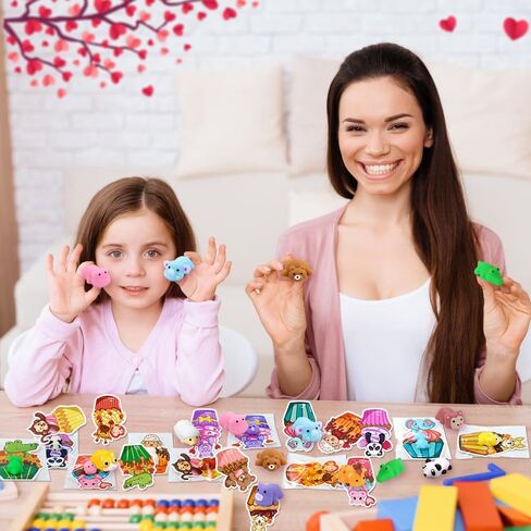 DIYDEC 30 حزمة عيد الحب موتشي سكويشيز اللعب مع بطاقات عيد الحب للأطفال مصغرة الحيوان اسفنجي لعبة تخفيف التوتر ألعاب عيد الحب لعيد الحب حزب تفضل المدرسة الفصول الدراسية تبادل in Saudi Arabia