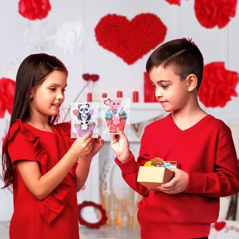 DIYDEC 30 حزمة عيد الحب موتشي سكويشيز اللعب مع بطاقات عيد الحب للأطفال مصغرة الحيوان اسفنجي لعبة تخفيف التوتر ألعاب عيد الحب لعيد الحب حزب تفضل المدرسة الفصول الدراسية تبادل in Saudi Arabia