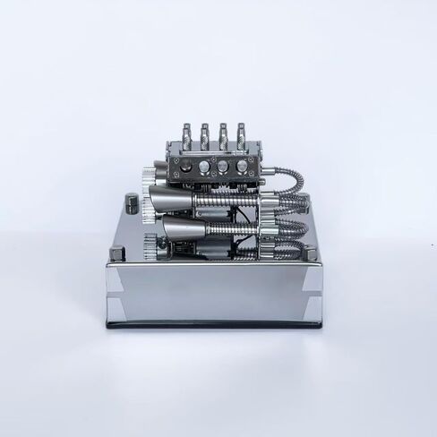MINI V8 Engine Kit That Runs On Gas, Full-Metal Mechanical V8 Engine Model - Dynamic Running Simulation, Steampunk Collectible Desktop Decor & Ready-to-Play Gift for Adults & Enthusiasts in Saudi Arabia