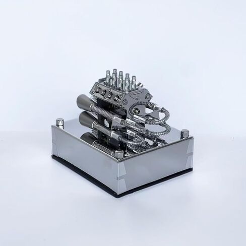 MINI V8 Engine Kit That Runs On Gas, Full-Metal Mechanical V8 Engine Model - Dynamic Running Simulation, Steampunk Collectible Desktop Decor & Ready-to-Play Gift for Adults & Enthusiasts in Saudi Arabia