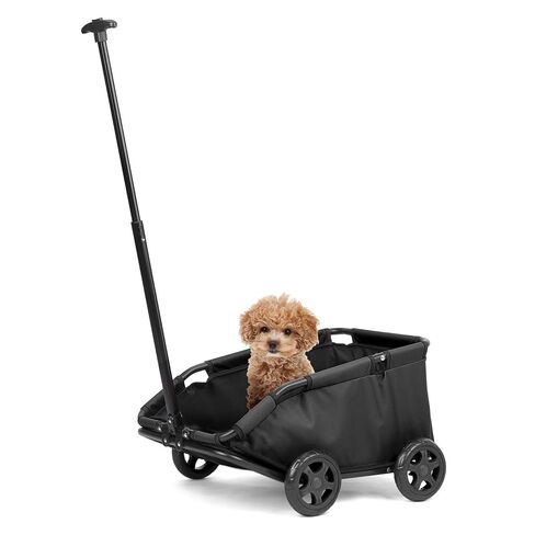Mini Dog Strollers for Mini Pets, Foldable Multifunctional Shopping Carts with Extendable Pull Handle, Doggie Wagon Built-in Cushion and Safety Rope with Storage Bag (Dark Green) in Saudi Arabia