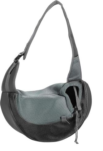 Dog Sling Carrier Hand-Free Puppy Carrier Purse Breathable Mesh Pet Chest Bag Adjustable Outing Pet Travel Sling Bag for Small Dogs Cats Rabbits(Under 10 lbs) in Saudi Arabia