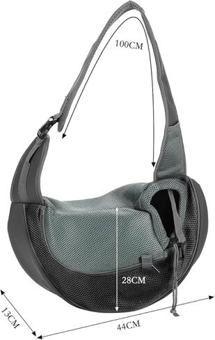 Dog Sling Carrier Hand-Free Puppy Carrier Purse Breathable Mesh Pet Chest Bag Adjustable Outing Pet Travel Sling Bag for Small Dogs Cats Rabbits(Under 10 lbs) in Saudi Arabia