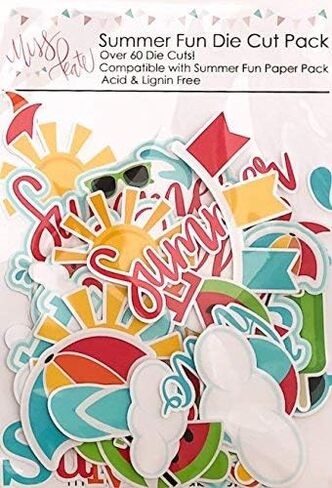 Paper Die Cuts - Summer Fun - Over 60 Cardstock Scrapbook Die Cuts - by Miss Kate Cuttables in Saudi Arabia
