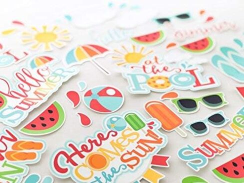 Paper Die Cuts - Summer Fun - Over 60 Cardstock Scrapbook Die Cuts - by Miss Kate Cuttables in Saudi Arabia