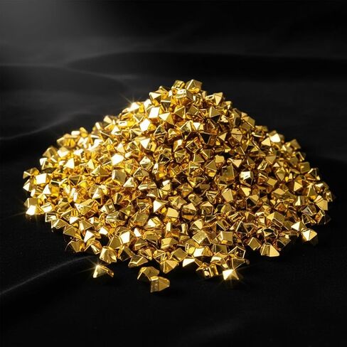 1000PCS Acrylic Gold Nuggets Faux Rocks 0.55 x 0.43 x 0.47 Inch for Vase Fillers, Table Scatter, Centerpieces, Party Wedding DIY Crafts Decorations in Kuwait